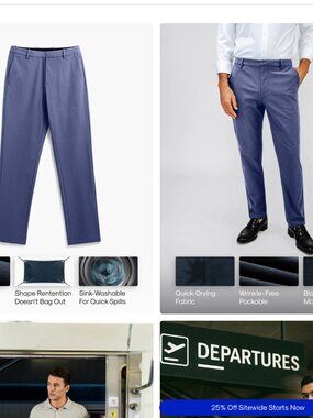 Aviator Pants in Slate Blue
